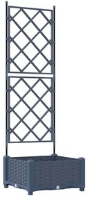 vidaXL Γλάστρα Κήπου με Πλέγμα Γκρι 40x40x125.5 εκ