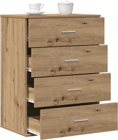 vidaXL Πλαϊνό γραφείο Artisan Oak 60 x 39 x 80 εκ Επεξεργασμένο Ξύλο