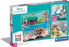 Clementoni Παιδικό Παζλ Super Color Disney Classics 3x48 τμχ