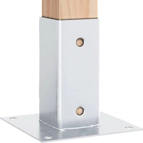 vidaXL Βάσεις στύλων τετράγωνες 12 τεμάχια Ασημί Γαλβανισμένος χάλυβας