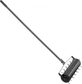 VEVOR Rolling Lawn Aerator 21" Heavy-Duty Manual Rolling Aerator Lawn Black