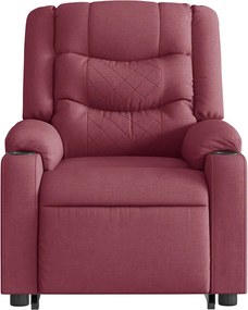 vidaXL Πολυθρόνα Ανακλινόμενη με Ανύψωση Μπορντό Υφασμάτινη