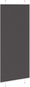 vidaXL Πλισέ περσίδα Μαύρο 90x200 cm Πλάτος υφάσματος 89,4 cm
