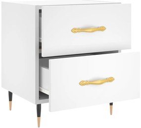 vidaXL Κομοδίνο Λευκό 40 x 35 x 47,5 εκ. από Επεξεργασμένο Ξύλο