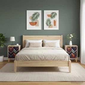 vidaXL Κομοδίνο OMMEN 2 τμχ. Sonoma Δρυς 36 x 33 x 50 εκ.