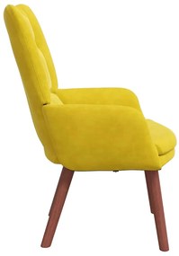 vidaXL Πολυθρόνα Κίτρινο 63 x 67 x 94 εκ. Βελούδο