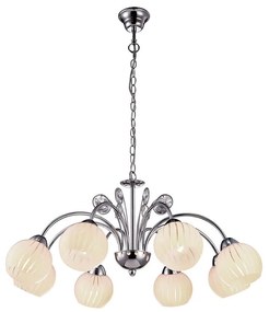 Φωτιστικό Οροφής 77-2225 H9524/8 Figo Chrome Homelighting Metal, Glass