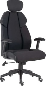 BF8300 Πολυθρόνα Γραφείου Διευθυντή, Microfiber Μαύρο PU Μαύρο   1τμχ