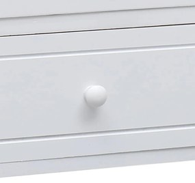 vidaXL Έπιπλο Τηλεόρασης Λευκό 108x30x40 εκ. από Μασίφ Ξύλο Παυλώνιας