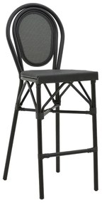 Intrahome Σκαμπό μπαρ Dezyan Intrahome μαύρο αλουμίνιο-μαύρο textilene 41.5x53.5x116εκ | SKU: INTRAPA-390111121