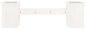 Ζαρντινιέρα Παγκάκι Λευκό 184,5x39,5x56,5 εκ. Μασίφ Ξύλο Πεύκου - Λευκό