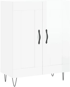 vidaXL Ντουλάπι Γυαλιστερό Λευκό 69,5x34x90 εκ. Επεξεργασμένο Ξύλο