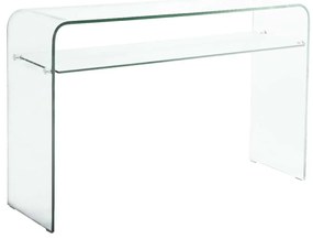 Κονσόλα με ράφι γυαλί Glasser Clear 110x35x75cm