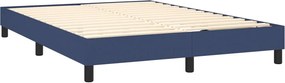 vidaXL Κρεβάτι Boxspring με Στρώμα Μπλε 140x200 εκ. Υφασμάτινο