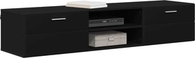 vidaXL Ξύλινο Ντουλάπι 150 x 39 x 30 εκ Μαύρο Επεξεργασμένο Ξύλο