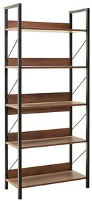 Βιβλιοθήκη Connect Megapap χρώμα καρυδί 73x35x172εκ. - 0266595