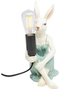 Φωτιστικό Επιτραπέζιο Girl Rabbit Λευκό/Μπλε 14x12x21 εκ. - Μπλε