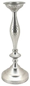 MarHome ΜΕΤΑΛΛIKO ΚΗΡΟΠΗΓΕΙΟ ΑΣΗΜΙ ΚΑΜΠΥΛΕΣ - Φ15x41.5cm 6/ΚΙΒ  15-22440