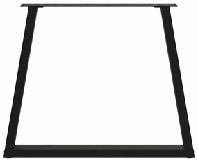 vidaXL Πόδια Τραπεζαρίας Σχήματος V 2 τεμ. Μαύρο 70x(72-73,3) εκ. Ατσάλι