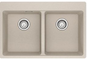 Franke MRG 620-34-34 Ένθετος Γρανιτένιος Νεροχύτης με απλή βαλβίδα 80cm Coffee