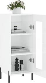 vidaXL Ντουλάπι Γυαλιστερό Λευκό 34,5x34x90 εκ. Επεξεργασμένο Ξύλο