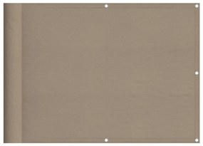 vidaXL Διαχωριστικό Βεράντας Taupe 75x800εκ 100% Πολ. Ύφασμα Oxford