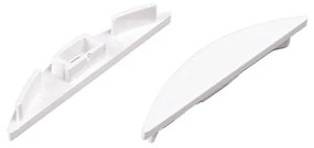 SET OF WHITE PLASTIC END CAPS FOR P21N, 1PC WITH HOLE &amp; 1PC WITHOUT HOLE ACA EP21N