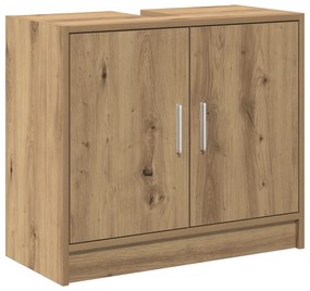 vidaXL ντουλάπι νιπτήρα  ξύλο δρυός 63x29x55 εκ. επεξεργασμένο ξύλο