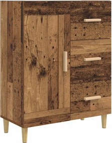 vidaXL Πλαϊνό γραφείο Παλαιωμένο ξύλο 69,5 x 34 x 90 εκ.