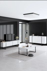 Κονσόλα Λευκό / Μαύρο FODRES 160x35x80