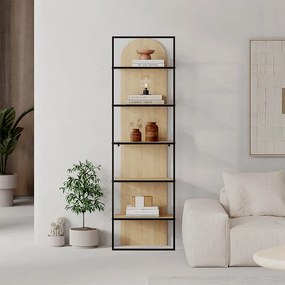 Βιβλιοθήκη Archy Megapap χρώμα sapphire oak 53x31,7x180εκ.