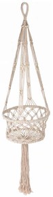 Κρεμαστή Θήκη Γλάστρας Μακραμέ (Φ30x45) K-M Beige HZ1901240