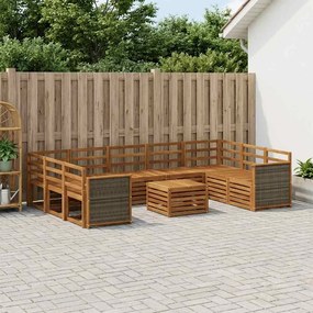 vidaXL Σετ Καναπέ Στερεό Ξύλο Ακακίας