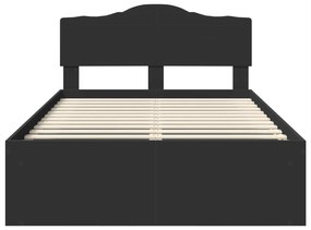 vidaXL Σκελετός Κρεβατιού Μαύρο 120 x 190 cm Στερεά ξυλεία πεύκου