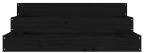 vidaXL Ζαρντινιέρα Μαύρο 78 x 78 x 27 εκ. από Μασίφ Ξύλο Πεύκου