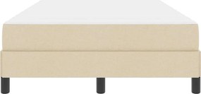 vidaXL Κρεβάτι με ελατήρια Κρεμ 120 x 200 cm ύφασμα