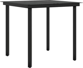 vidaXL Σετ Τραπεζαρίας Κήπου 3 Τεμαχίων Μαύρο με Μαξιλάρια