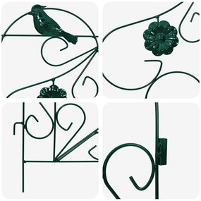 vidaXL Φράχτης Κήπου 5 pcs Πράσινο Ατσάλι