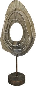 Κηροπήγιο ArteLibre Καφέ Μέταλλο 30x15x52cm