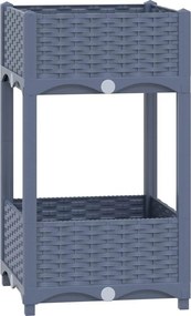vidaXL Ζαρντινιέρα 40 x 40 x 71 εκ. από Πολυπροπυλένιο