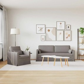 vidaXL Σετ Καναπέ 2 τμχ. Taupe ύφασμα