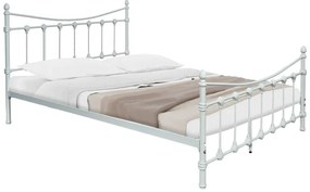 Κρεβάτι Beowulf pakoworld λευκό μεταλλικό 140x190εκ