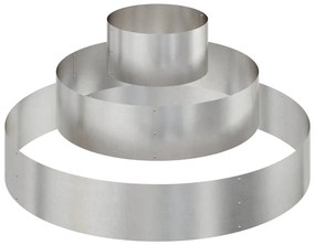 vidaXL Γλάστρα Κήπου Ασημί 120 x 120 x 20 εκ. Ανοξείδωτο ατσάλι