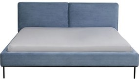 Κρεβάτι East Side Κοτλέ Μπλε 200x217x180 εκ. - Μπλε