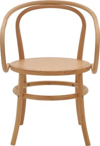 Πολυθρόνα Verfie pakoworld φυσικό ξύλο οξιάς 55x50x83εκ