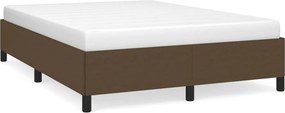 vidaXL Σκελετός Κρεβατιού Χωρίς Στρώμα Καφέ 140x200 εκ.Υφασμάτινο