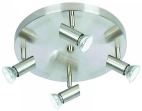 Σποτ Φωτιστικό Οροφής 4XGU10 μεταλλικό 9075-4Φ Inlight-9075-4Φ-Νίκελ Ματ-Νίκελ Ματ 9075-4Φ-Νίκελ Ματ