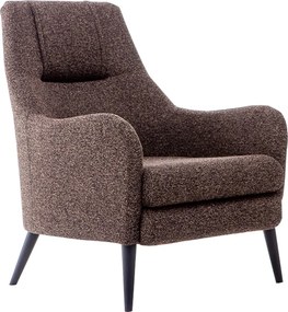 Stewehome Πολυθρόνα σαλονιού με ξύλο σταθερή μοντέρνου στυλ Καφέ 77x88x88 cm