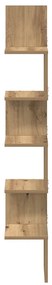 vidaXL Γωνιακό ράφι τοίχου Δρυς τεχνίτης 20x20x127,5 cm
