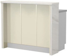 Πάγκος νησίδας Modena-Μήκος: 120 εκ.-Μπεζ-White Marble